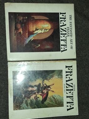 Vintage Frazetta Art Print Book Set  First Edition Originals